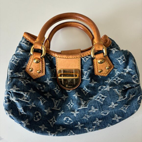 Louis Vuitton Monogram Denim Pleaty Blue Handbag 2005 VI0085 - Picture 11 of 11